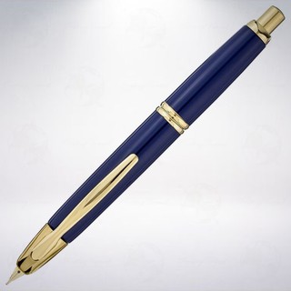 日本 PILOT 百樂 Capless 18K 金夾鋼筆: 深藍色/Deep Blue