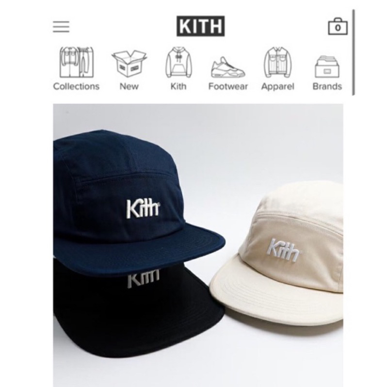 美國代購23 Kith 5panel cap純色五片帽 立體刺繡 滑板帽 帽子 棒潮流 街頭 正品
