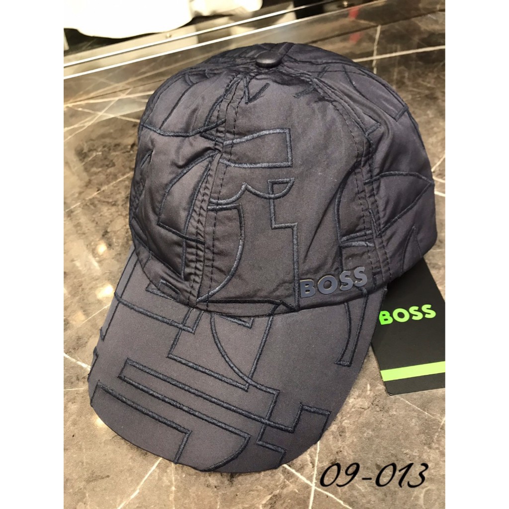 高雄凡賽斯歐洲精品 HUGO BOSS BOSS 刺繡花紋 小字體 深藍 帽子 鴨舌帽 棒球帽