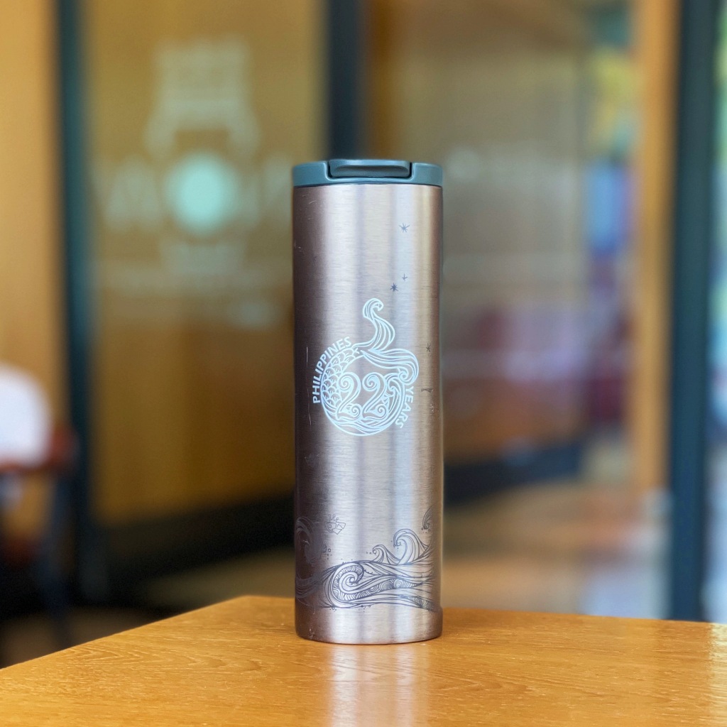 Starbucks官方正品！菲律賓星巴克杯子473ml限定22周年慶紀念古銅金美人魚保溫杯咖啡杯果汁珍奶茶奶昔茶水杯