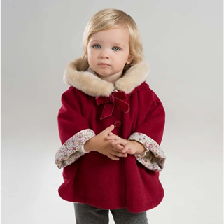 Dave & Bella 兒童外套 童裝 二手童裝 兒童斗篷 過年拜年喜氣紅色外套