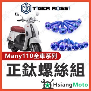 【翔好機車】Many 110 全車螺絲 Many 鈦螺絲 寶藍 Many110 鈦合金螺絲 鐵板牙 車殼螺絲 空濾螺絲