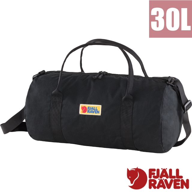 【Fjallraven 小狐狸】圓筒包 多功能可側背可手提旅行背包 Vardag Duffel 30L_黑_27243