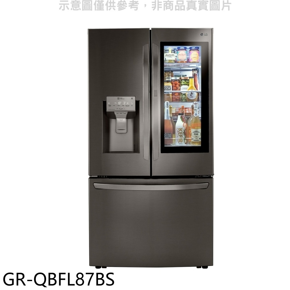 LG樂金【GR-QBFL87BS】821公升敲敲看門中門對開自動製冰門外取冰取水星夜黑冰箱 歡迎議價
