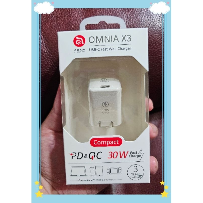 〔全新未拆免運〕ADAM亞果元素 OMNIA X3 USB-C PD / QC 3.0 30W 迷你快速電源供應器