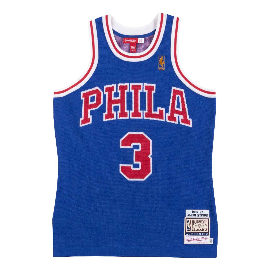 CLOT NBA Knit Jersey Allen Iverson 1996-97 76人 藍