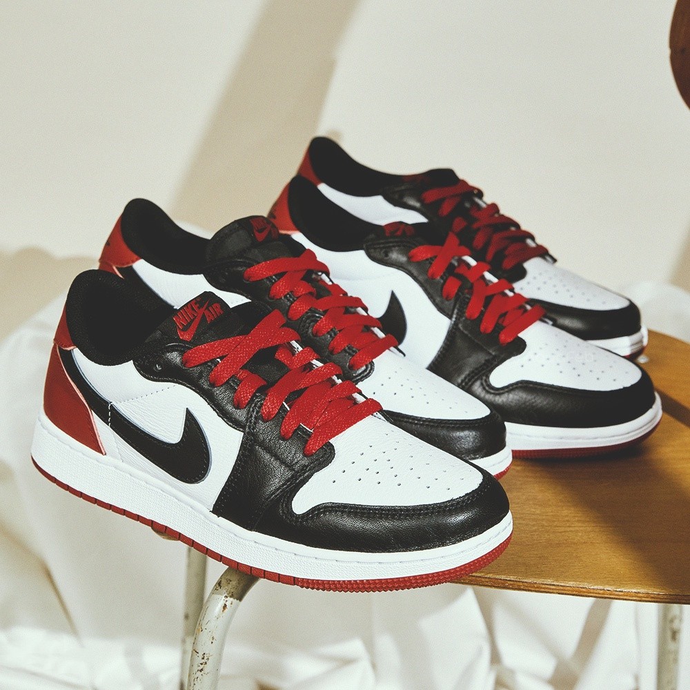 【KQ2】Air Jordan 1 Low OG Black Toe 黑腳趾 黑頭 黑紅 CZ0790-106