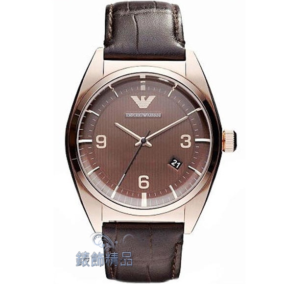 EMPORIO ARMANI亞曼尼AR0367手錶 直線條紋 細緻優雅 男錶 全新原廠正品【錶飾精品】