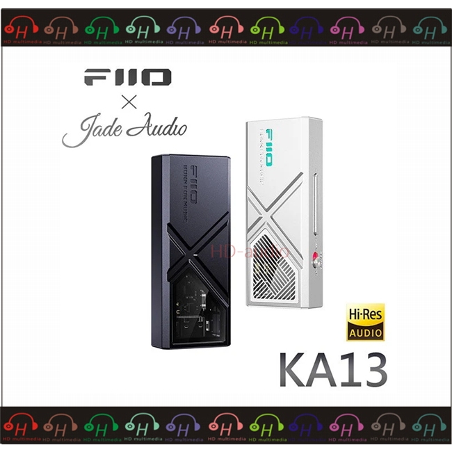 現貨✨弘達影音多媒體 FiiO  KA13 黑色✨ 隨身型平衡 解碼 耳機 小尾巴/雙DAC/3.5mm+4.4mm