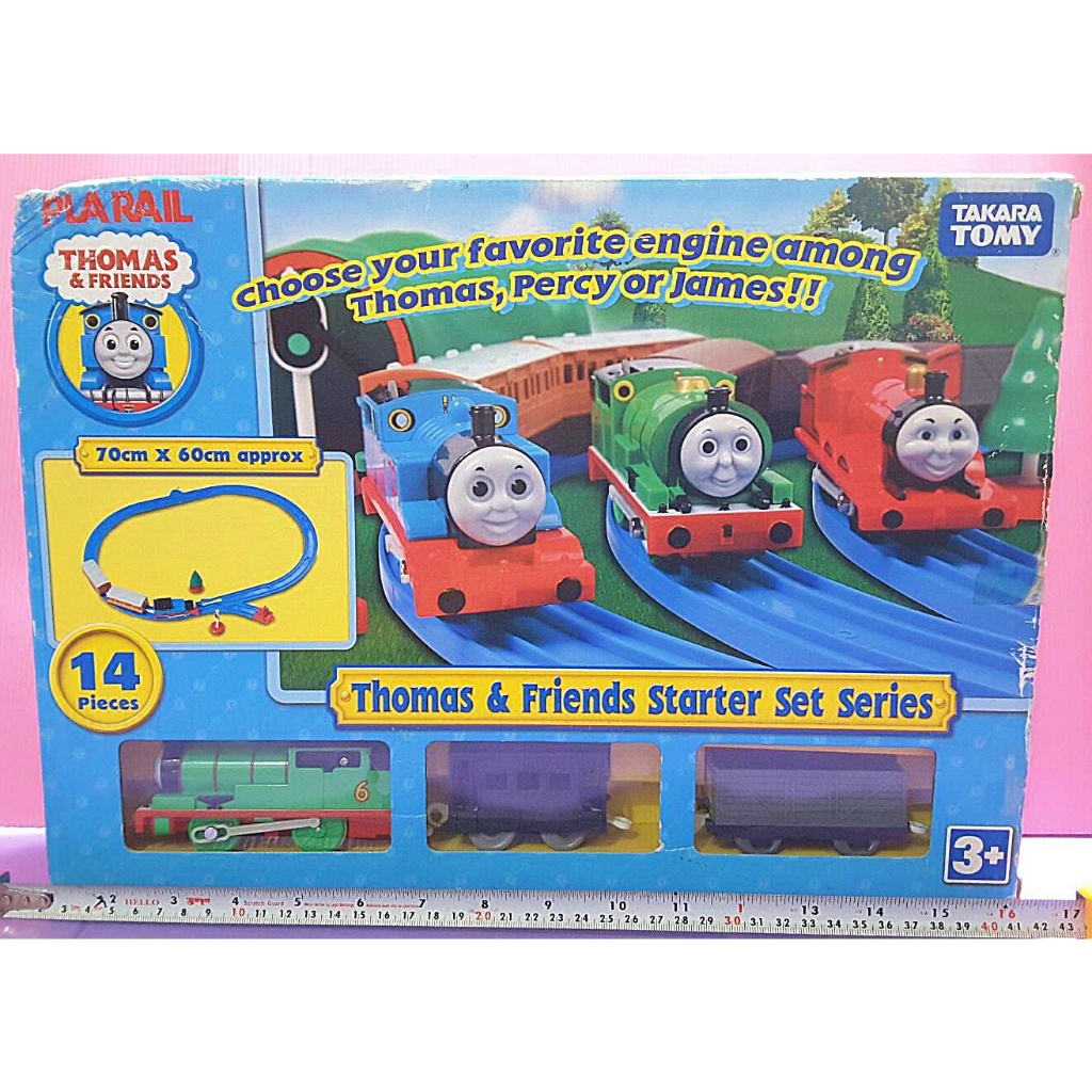 Mika💛TOMY 湯瑪士入門組－培西 （含培西火車乙列＋軌道，電池需要，全新盒損）湯瑪士小火車