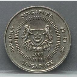 【全球郵幣】新加坡 2007 50 CENTS 50分 SINGAPORE AU