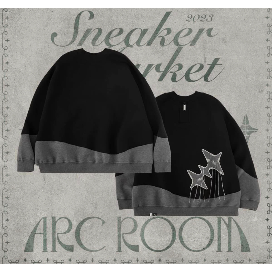 ARCROOM ICONIC WAVY CREWNECK BLACK