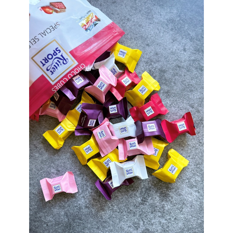 德國Ritter Sport 力特 彩色方塊 巧克力 ｜ 婚禮小物 喜糖 見面禮 草莓 內餡巧克力 好市多代購