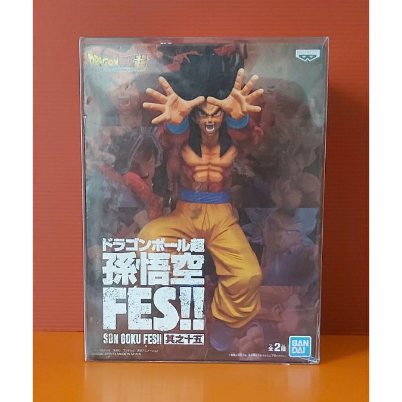 BANPRESTO 景品 七龍珠 金證 FES 其之十五 超賽四孫悟空 公仔（夾物）