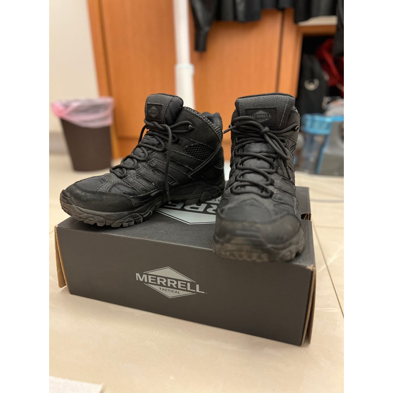 [九成新/男］MERRELL MOAB 2 MID TACTICAL WP US9.5登山靴 戰術靴