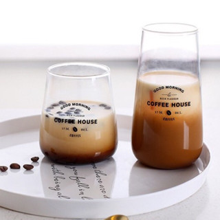 玻璃杯 水杯 咖啡杯 果汁杯 美式拿鐵杯 杯子 牛奶杯 ins玻璃杯 早餐杯 紅茶杯