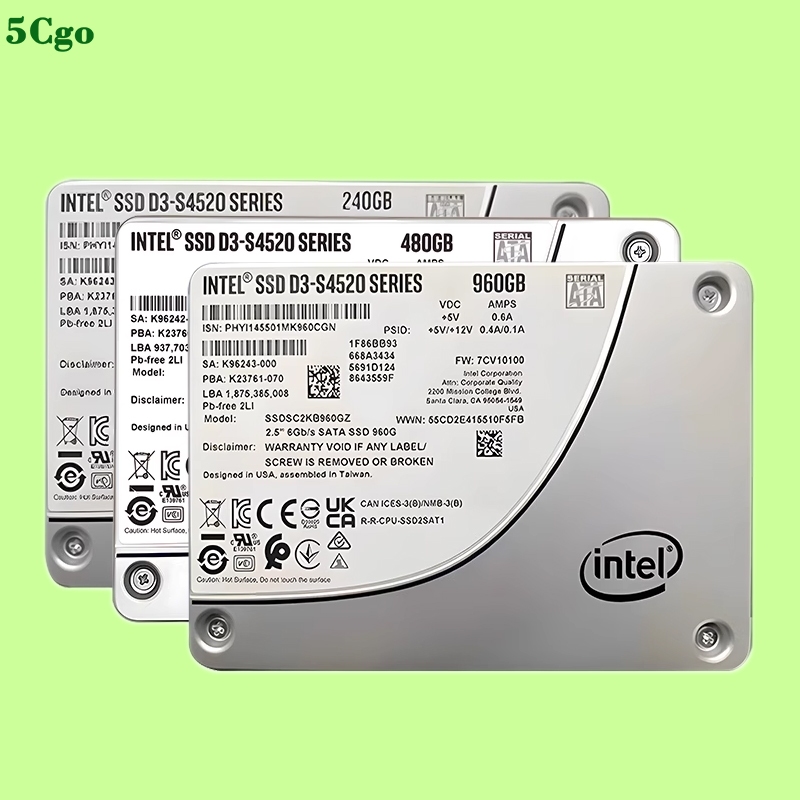 5Cgo【含稅】Intel/英特爾S4520 240/480G 960G 1.92T 3.84T 7.68T企業級SSD