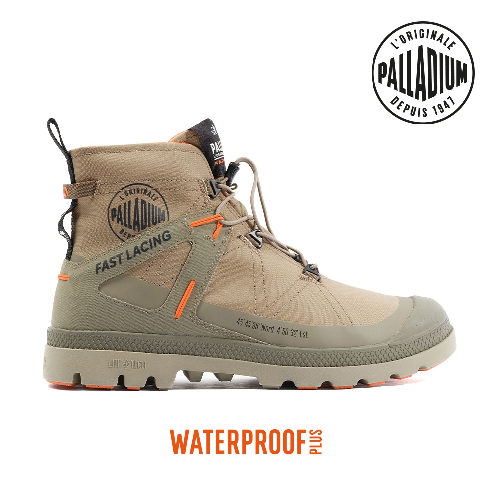 PALLADIUM PAMPA TRAVEL L+ WP+快穿輕量防水靴-男-沙漠金