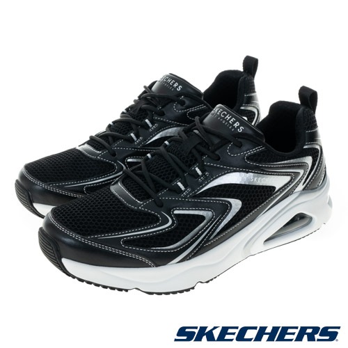 SKECHERS 男鞋 休閒系列 TRES-AIR UNO - 183075BLK