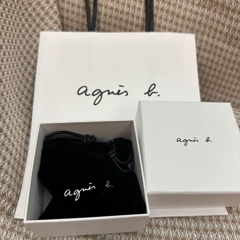 全新 agnes b 飾品袋 空盒 盒子 絨布袋 防塵袋 紙袋 包裝袋 項鍊 項鏈 手鍊 手鏈 首飾 飾品 提袋 正品