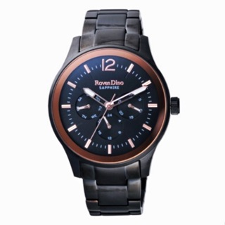 【Roven Dino羅梵迪諾】黑x玫 流金歲月時尚腕錶 RD790BRG-436 40mm 現代鐘錶