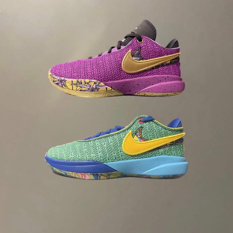 ［Ban]Nike Lebron XX se gs 籃球鞋 實戰 女款 中大童籃球鞋 紫色 藍綠色 DV3021300