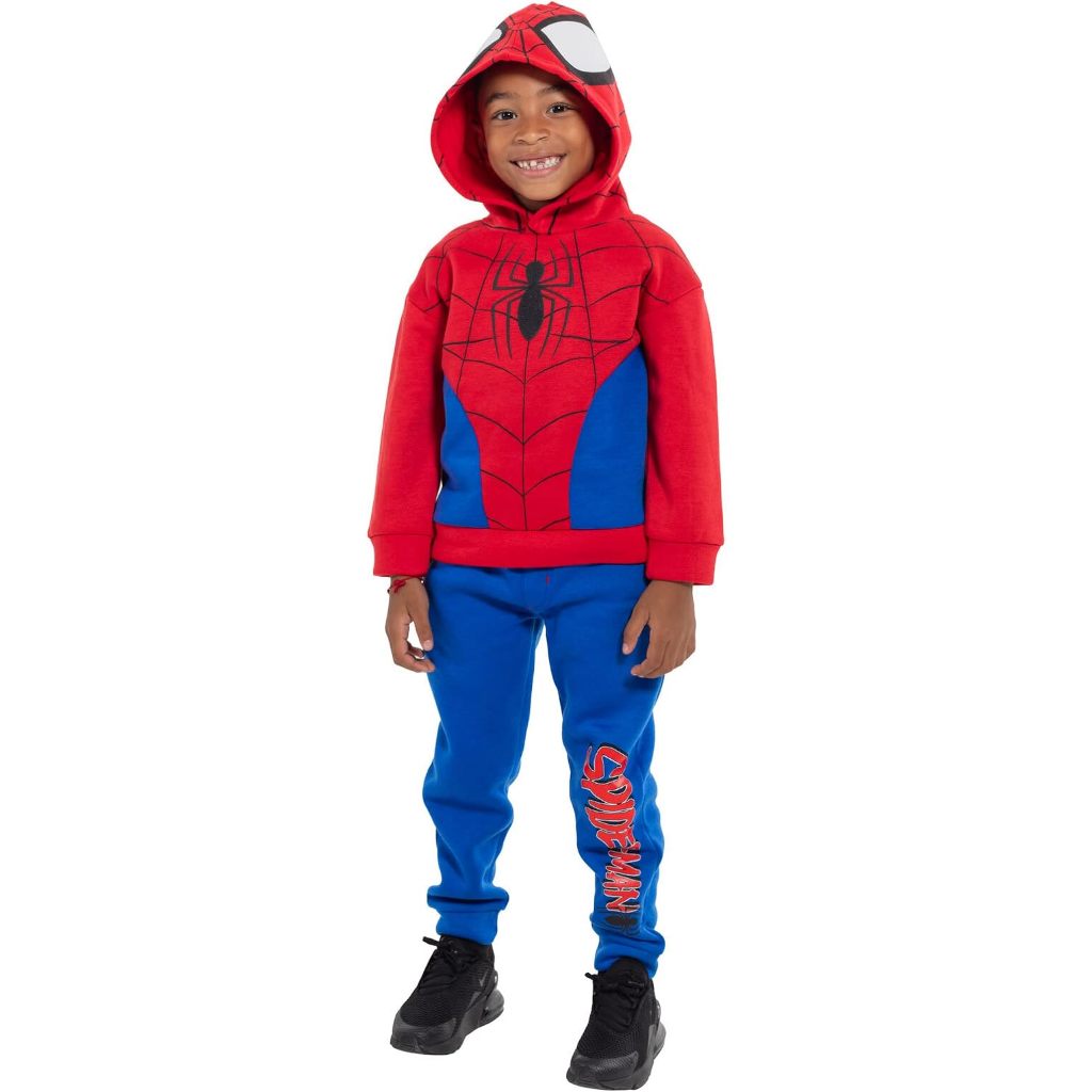 預購❤️正版❤️ 美國迪士尼  MARVEL  蜘蛛人   兒童長袖上衣 帽T 刷毛上衣 兒童套裝 童裝 褲子 長褲