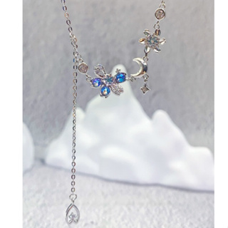SWB Queen 採用施華洛世奇水晶製成 ⭐️繁花似錦⭐️925純銀飾品 獨家設計款 純銀項鍊 垂墜項鍊