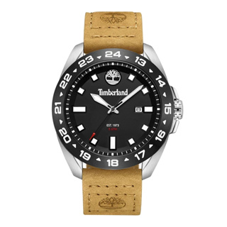 Timberland 男錶CARRIGAN系列 黏扣帶造型戶外腕錶 魔鬼氈帶-黑/小麥色44mm(TDWGB002940