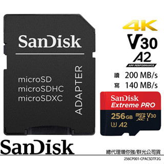 SanDisk Extreme PRO micro SD SDXC 256GB V30 A2 SDSQXCD-256G