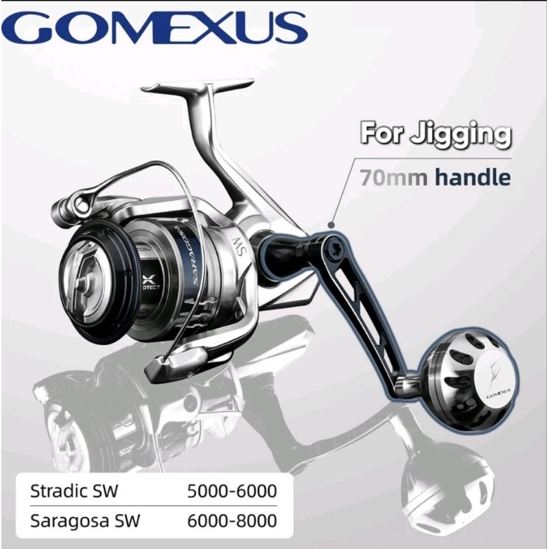 【2-3天到】 Gomexus 大物捲紡車輪 搖臂船釣路亞可裝 Shimano stradic sw海水捲線器