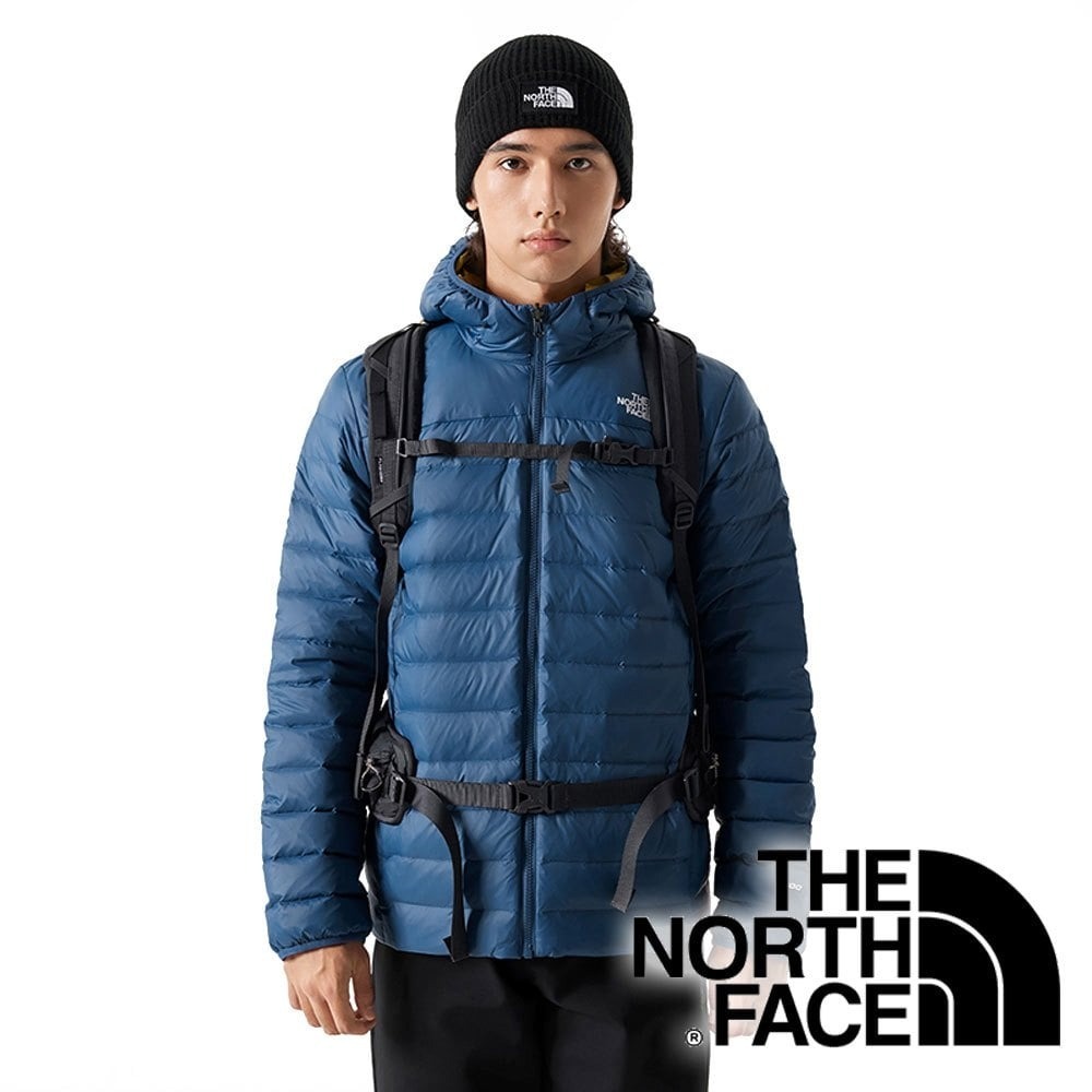 【THE NORTH FACE 美國】男雙面羽絨保暖連帽外套(FP700) 『海軍藍/黃』NF0A83OM