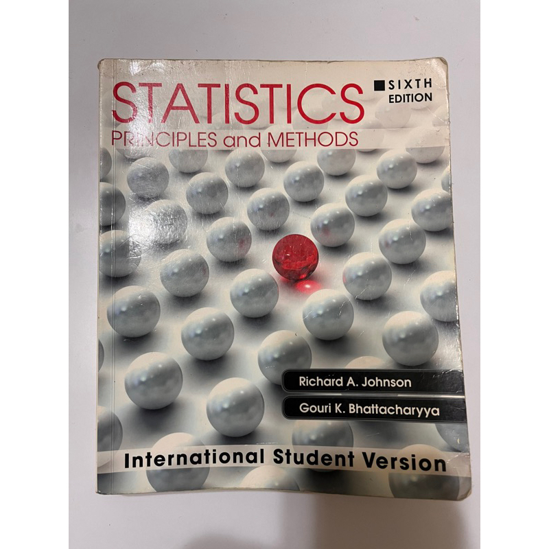 Statistics :Principles and Methods 6/e 統計學 原文書 ［二手書］