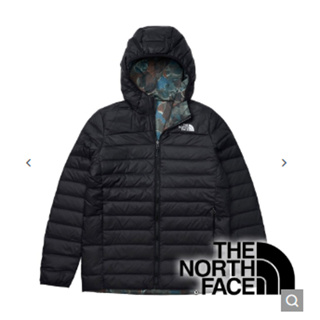 【THE NORTH FACE 美國】男雙面羽絨保暖連帽外套(FP700) 『黑/迷彩』NF0A83OM 戶外 露營 登