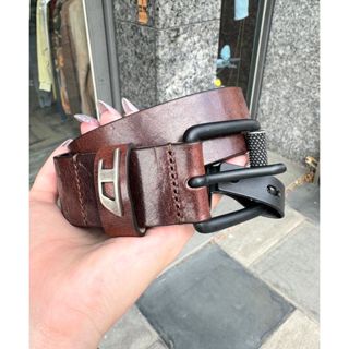 DIESEL 23FW B-DAVE II BELT H0180 咖啡色 牛皮 皮帶