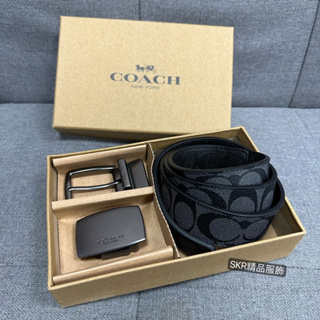 ［SKR精品服飾］COACH 皮帶禮盒 附兩款皮帶頭 皮帶長度自行裁減