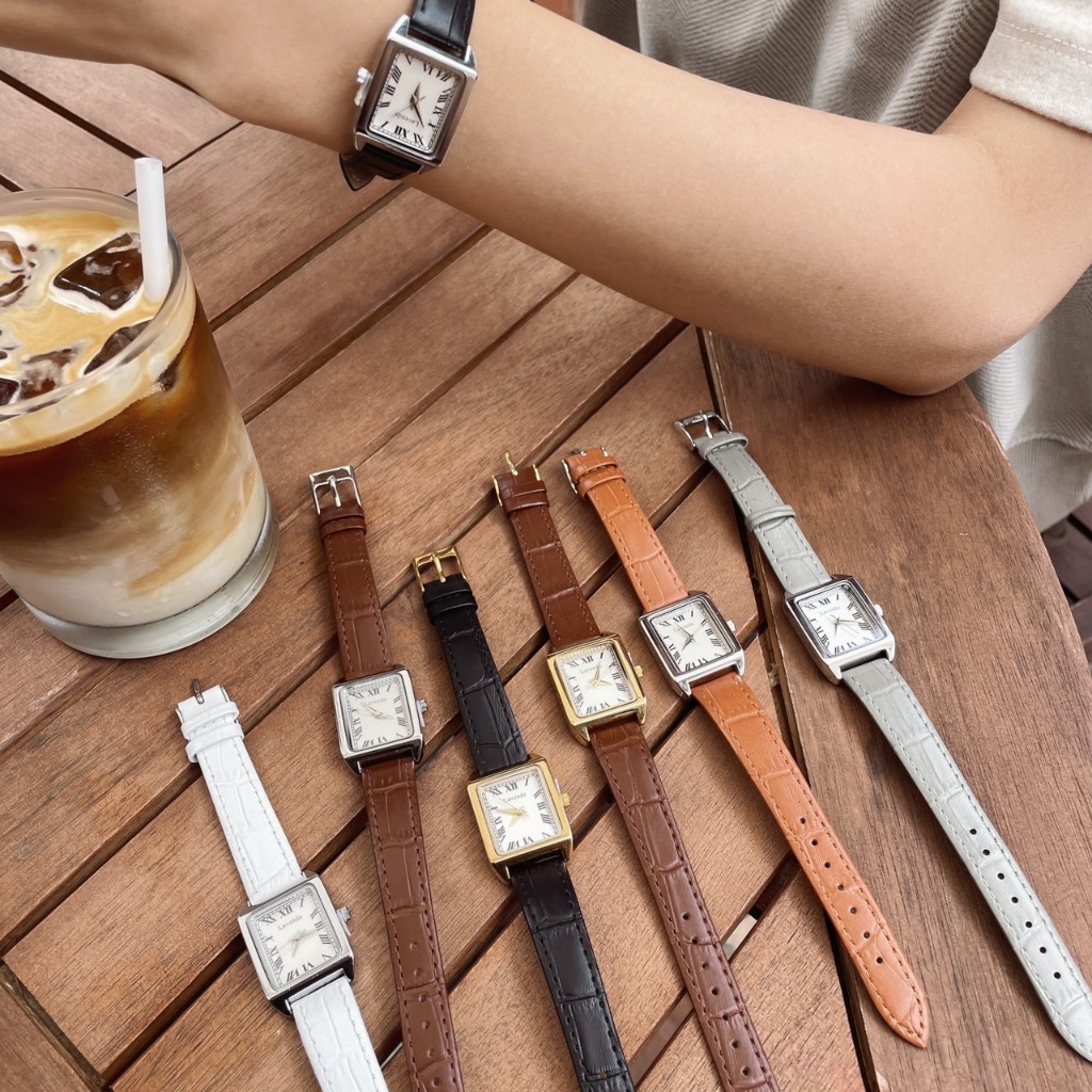 【FJstore】韓國連線ᴋʀ 巴黎之旅 復古羅馬方錶 手錶 女生手錶 女錶
