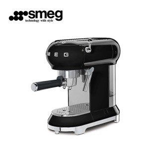 【SMEG】義大利半自動義式咖啡機-耀巖黑