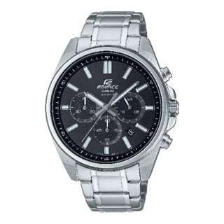 CASIO卡西歐 EDIFICE EFV-650D-1AV 簡約運動風三眼日期顯示腕錶 黑麵 43.5mm