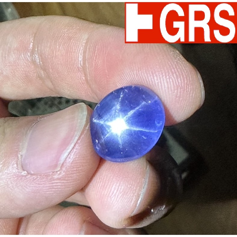 【台北周先生】天然星光藍寶石 20.19克拉 無燒無處理 濃郁鮮艷 星線明顯 緬甸產 送GRS證書