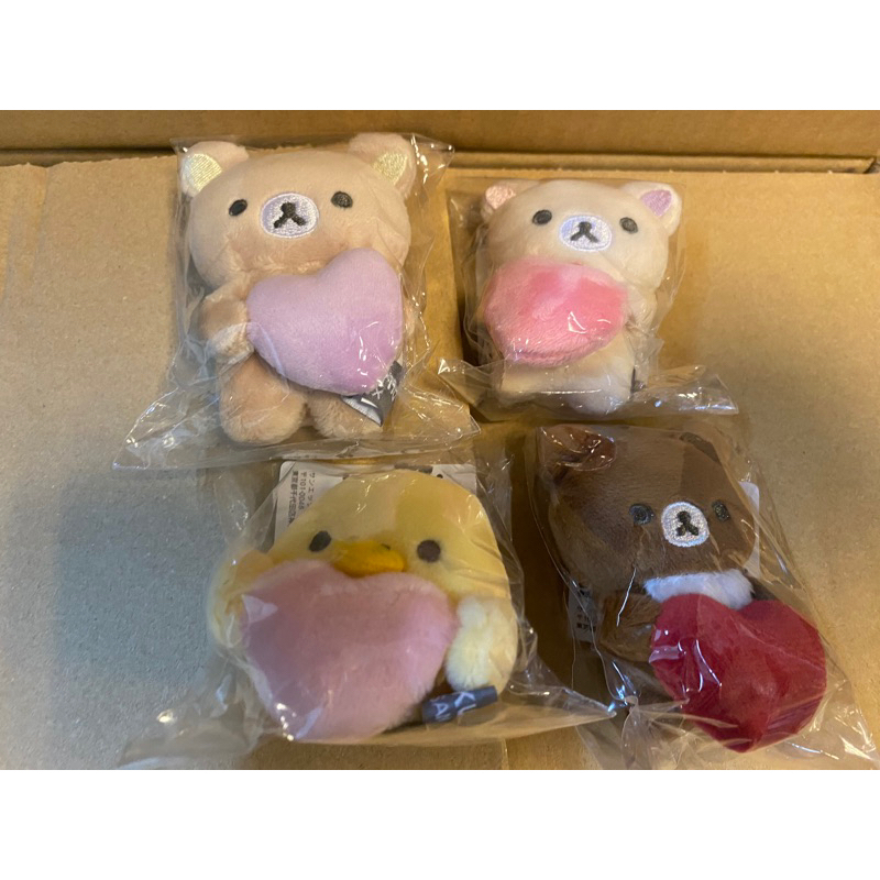 超可愛拉拉熊愛心沙包一組4款-東京車站限定商品