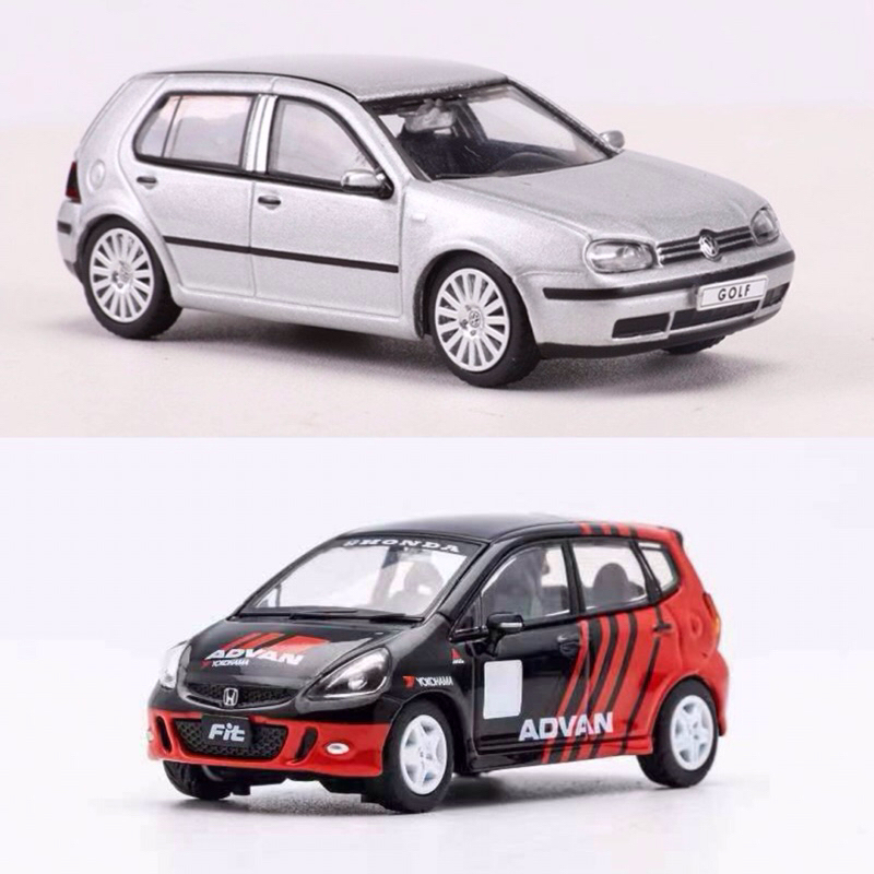 【現貨】GCD 1/64 福斯 Golf GTI 本田 FIT Advan Honda 四門 模型車 Gti