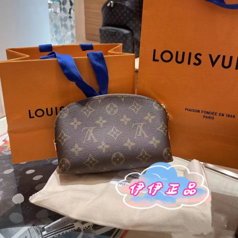 【伊伊正品】     LV 路易威登 M47353 大號化妝包 老花 女士手拿包 拉鍊錢包 小皮包  M47515小號