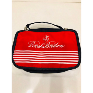 全新Brooks brothers 萬用包 厚磅盥洗包 多夾層 出國 掛鉤 拉鍊