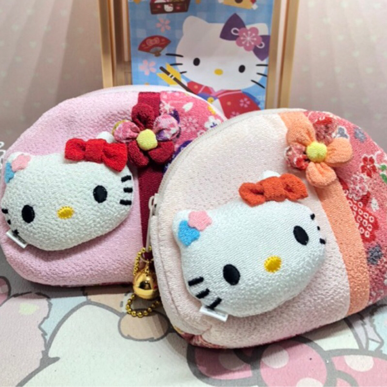 日本帶回來的Hello Kitty日式和風零錢包長13 高9兩個顏色