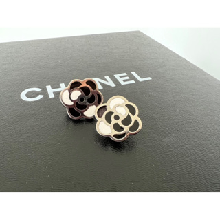 《二手》Chanel vintage山茶花夾式耳環