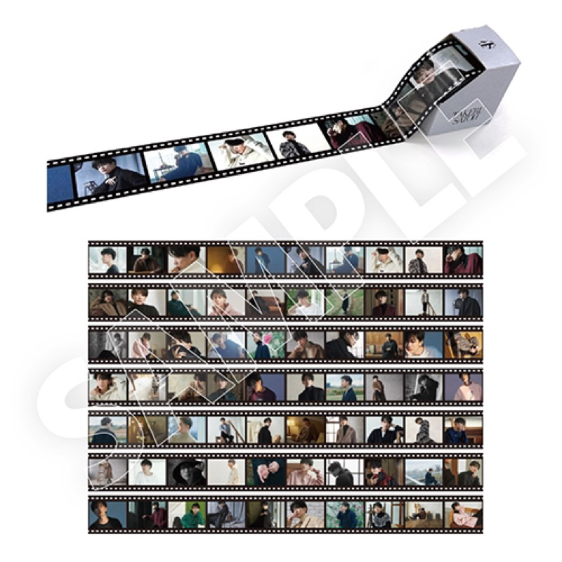 [現貨。新品]佐藤健紙膠帶-70種照片。總長12公尺