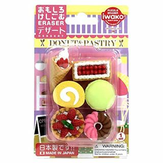 [全新在臺現貨]日本 iwako 環保造型橡皮擦 紙版 西式甜點 日本製 可麗餅 草莓 杯子蛋糕 橡皮擦