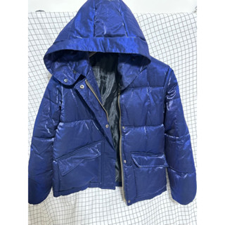 保暖秋冬羽絨外套藏藍色