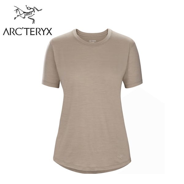 【二手 / 9.9成新】Arcteryx 始祖鳥 女 Lana 羊毛 短袖 圓領衫 (土褐, S)